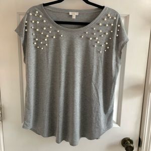 Charming Charlie Pearl Detail Blouse